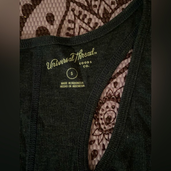 Universal Thread Light Navy Ribbed Cotton Racerback Tank - Picture 2 of 8